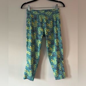 Like New Condition-Disney Performance Capri Leggings Mickey Mouse Mosaic Pattern